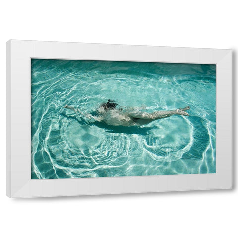 Abstraction White Modern Wood Framed Art Print by Brackstone, Mel