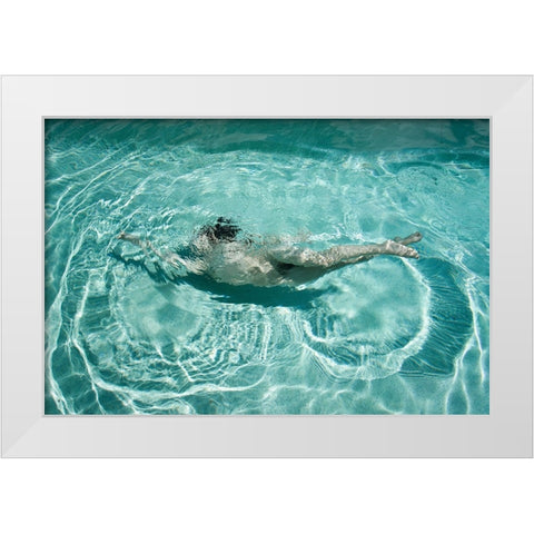 Abstraction White Modern Wood Framed Art Print by Brackstone, Mel