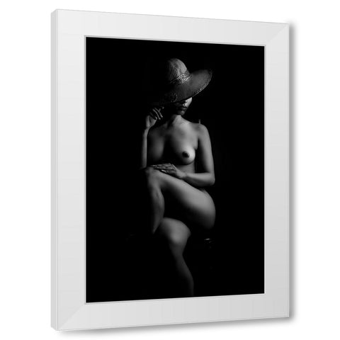 Muse 2 White Modern Wood Framed Art Print by Das, Prithul