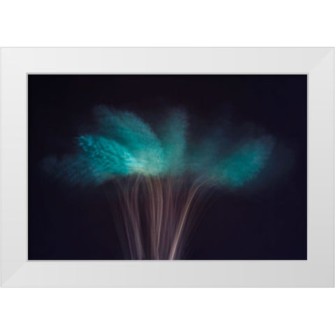 Visions in the Dark White Modern Wood Framed Art Print by Kiral, Cicek