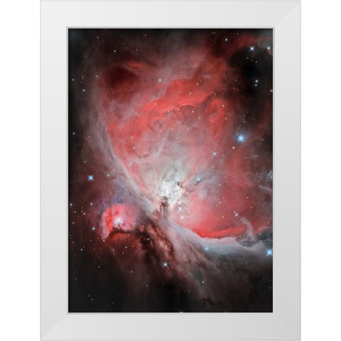 The Heart Of The Great Orion Nebula-M42 White Modern Wood Framed Art Print by Kalika, Michael
