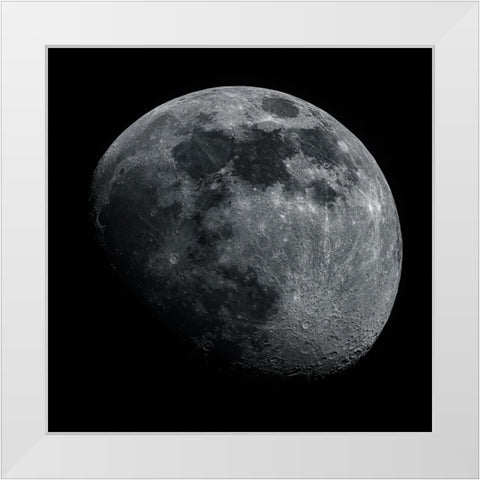 The Moon White Modern Wood Framed Art Print by Kalika, Michael