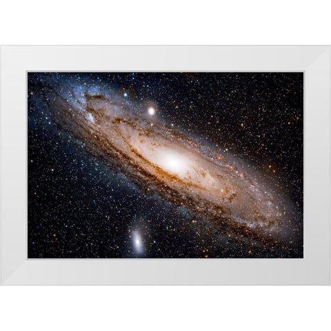 Andromeda Galaxy White Modern Wood Framed Art Print by Dayag, David