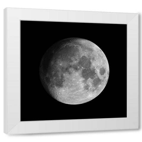 Moon White Modern Wood Framed Art Print by Dayag, David