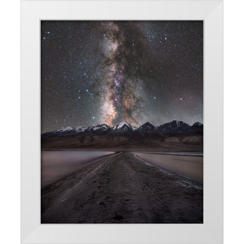 Oh Merak! White Modern Wood Framed Art Print by Chander, Vikas