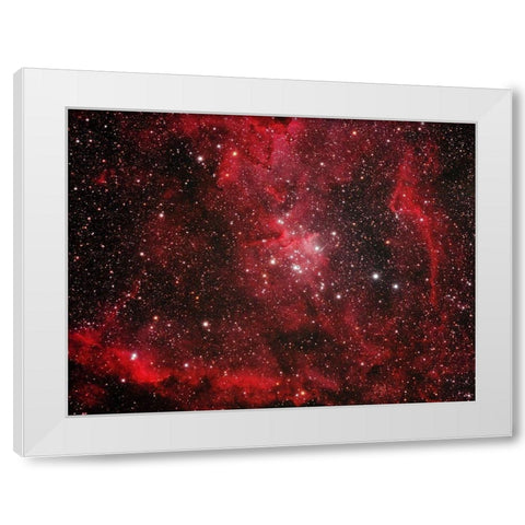 Heart Nebula White Modern Wood Framed Art Print by Zhao, Henry