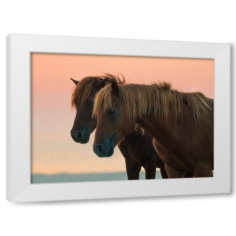 Looking Forward White Modern Wood Framed Art Print by Yu, Wenjin