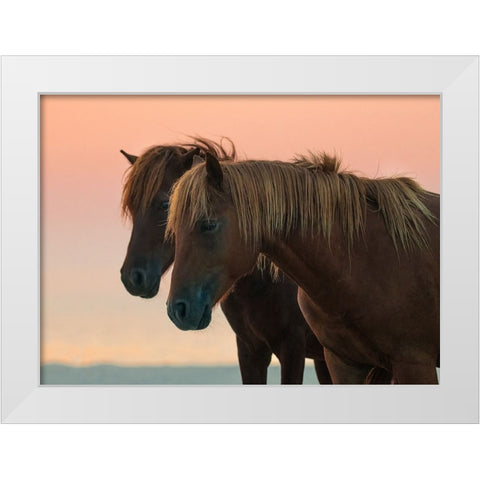 Looking Forward White Modern Wood Framed Art Print by Yu, Wenjin