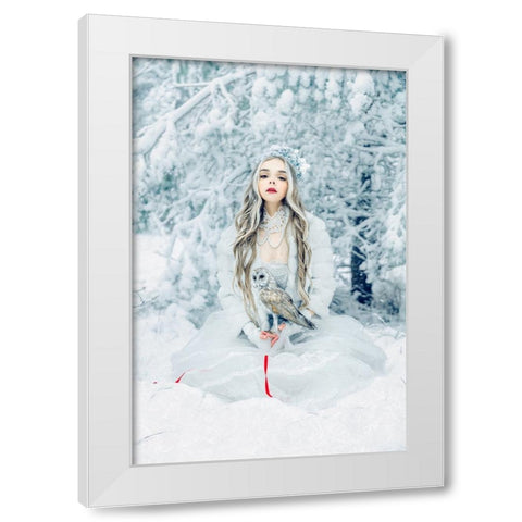 Snowmaiden White Modern Wood Framed Art Print by Bolgov (Axe), Ruslan