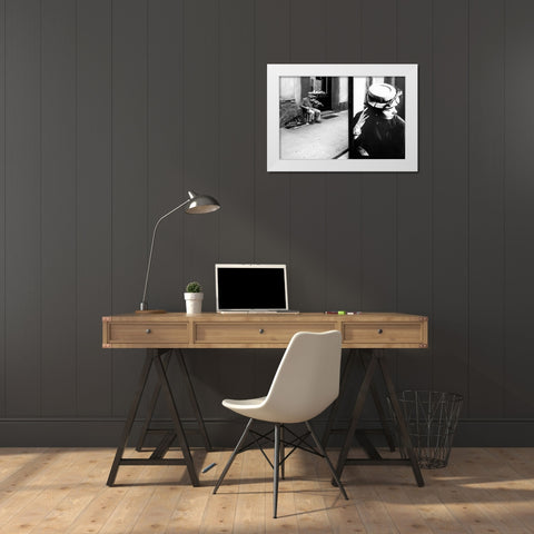 Shes Bored White Modern Wood Framed Art Print by Martinelli, Francesco