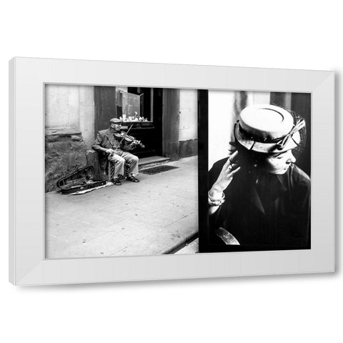 Shes Bored White Modern Wood Framed Art Print by Martinelli, Francesco