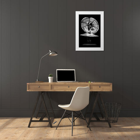 Tanura Dance White Modern Wood Framed Art Print by Allam, Abdelkader