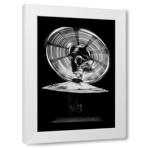 Tanura Dance White Modern Wood Framed Art Print by Allam, Abdelkader