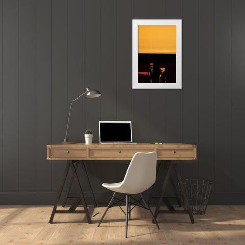 Plaza Mayor White Modern Wood Framed Art Print by Amare, Bego