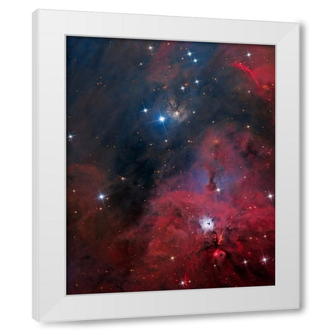 Ngc 1999 White Modern Wood Framed Art Print by Chander, Vikas