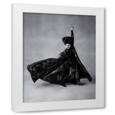 The sorcerer White Modern Wood Framed Art Print by Lai, Jonathan