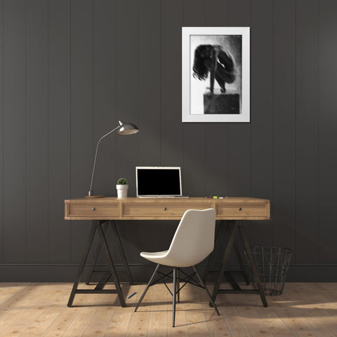 Model 0 White Modern Wood Framed Art Print by Franchini, Roberto