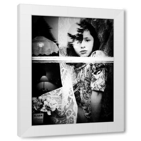 Reflection of the past White Modern Wood Framed Art Print by Margau, Delphine