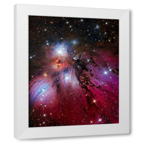 The Angel Nebula White Modern Wood Framed Art Print by Chander, Vikas