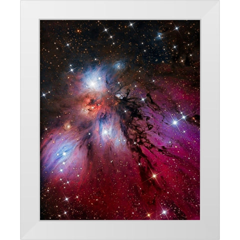 The Angel Nebula White Modern Wood Framed Art Print by Chander, Vikas