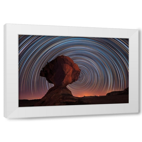 Kharaz Dreaming! White Modern Wood Framed Art Print by Chander, Vikas