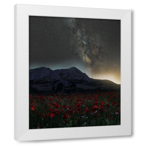 The light pollution White Modern Wood Framed Art Print by Del Puerto, Javier