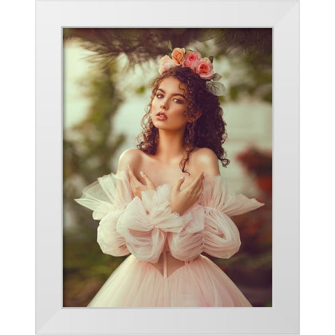 Spring White Modern Wood Framed Art Print by Fedur, Adalia