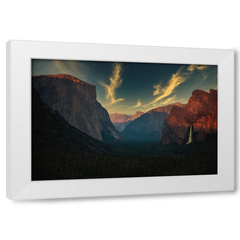 Yosemite 3 White Modern Wood Framed Art Print by Moshavash, Pirouz