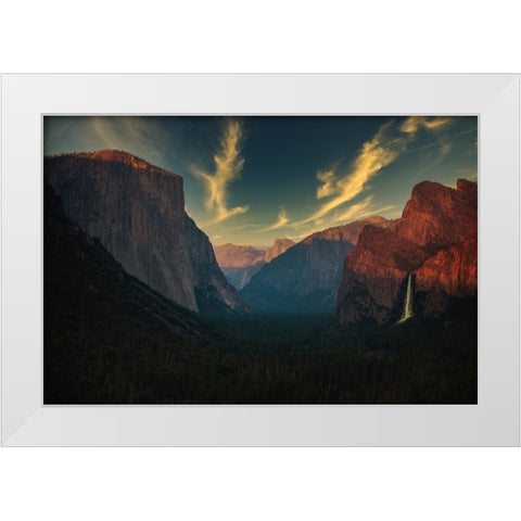 Yosemite 3 White Modern Wood Framed Art Print by Moshavash, Pirouz