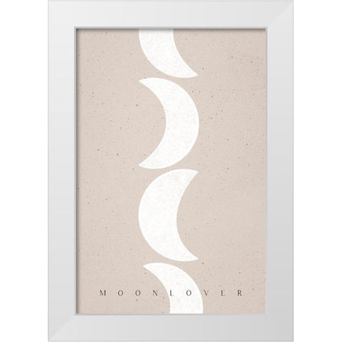 Moonlover White Modern Wood Framed Art Print by Sawall, Anastasia