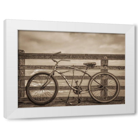 SomeoneS Treasure White Modern Wood Framed Art Print by Reames, Teri
