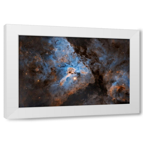Eta Carina White Modern Wood Framed Art Print by Chander, Vikas