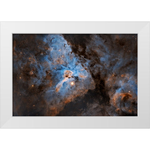 Eta Carina White Modern Wood Framed Art Print by Chander, Vikas
