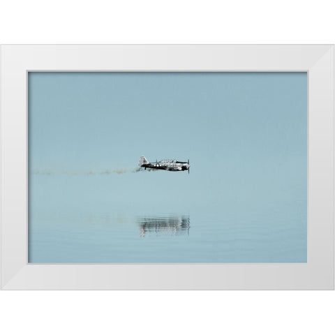 Fly low White Modern Wood Framed Art Print by Cederberg, Marcus