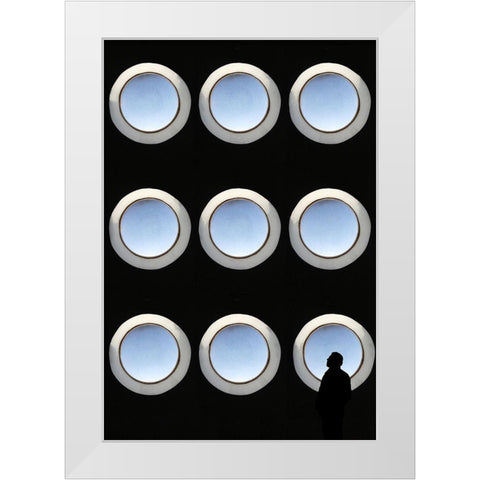 Lost in space White Modern Wood Framed Art Print by Cederberg, Marcus