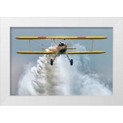 Oldtimer Sterman White Modern Wood Framed Art Print by Wrobel, Piotr