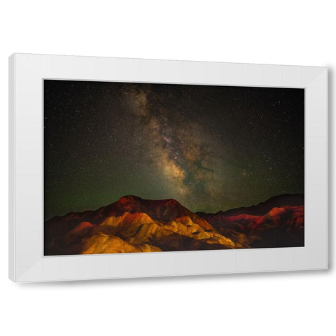 Night Phenomenon White Modern Wood Framed Art Print by Chakraborty, Chiranjib