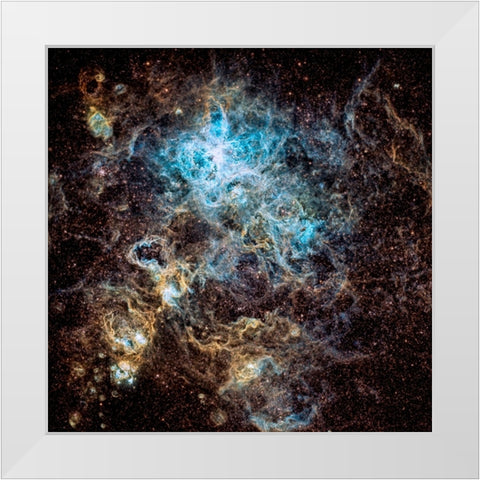 Tarantula Nebula White Modern Wood Framed Art Print by Chander, Vikas