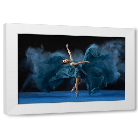 Rasa Ballerina White Modern Wood Framed Art Print by Suhardjo, Lisdiyanto