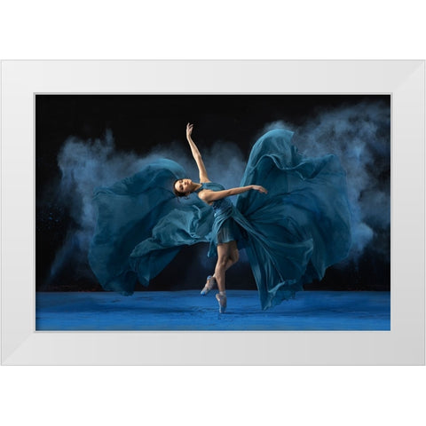 Rasa Ballerina White Modern Wood Framed Art Print by Suhardjo, Lisdiyanto