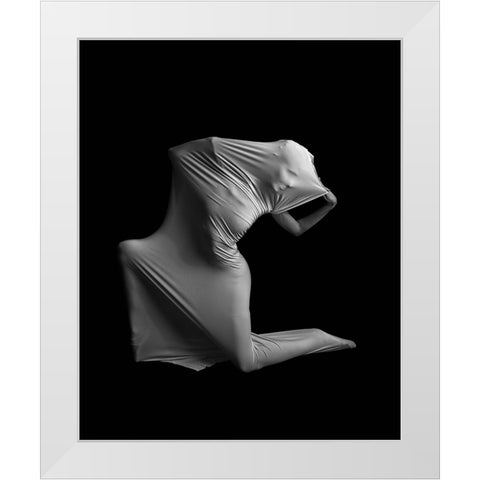 Harmony White Modern Wood Framed Art Print by Stein, Tali