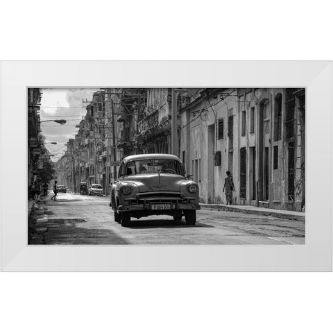 Havana in Black a White White Modern Wood Framed Art Print by Einhorn, Itzik
