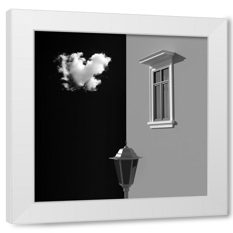 Half White Modern Wood Framed Art Print by Bunjamin (Abe), Antonyus