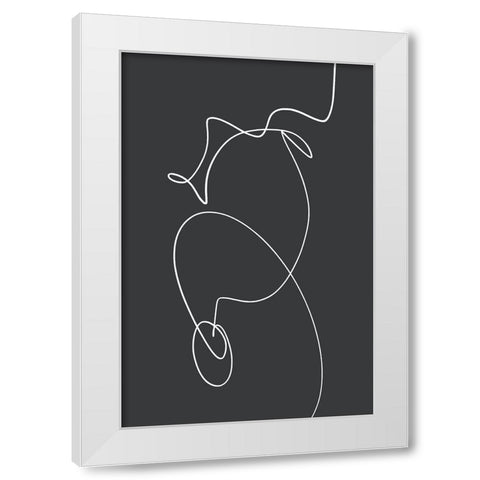 Ligne Essentiel White Modern Wood Framed Art Print by Uplusmestudio