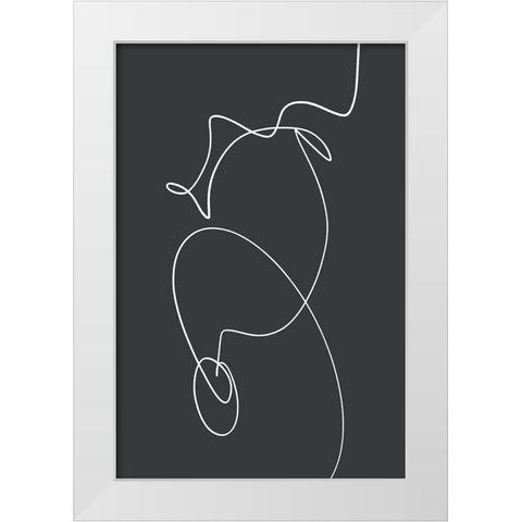 Ligne Essentiel White Modern Wood Framed Art Print by Uplusmestudio