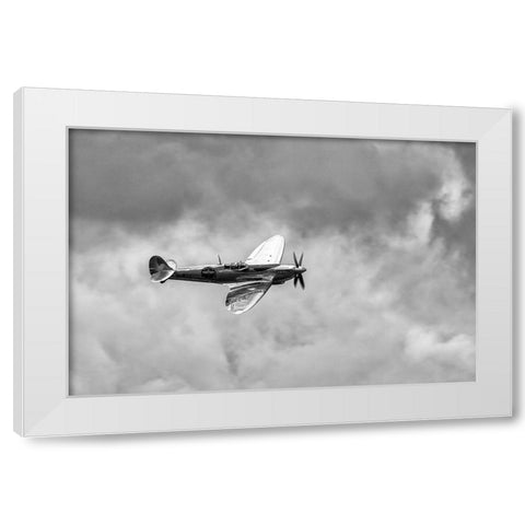 The Silver Spitfire. White Modern Wood Framed Art Print by Londal, Leif