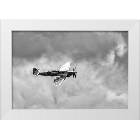 The Silver Spitfire. White Modern Wood Framed Art Print by Londal, Leif