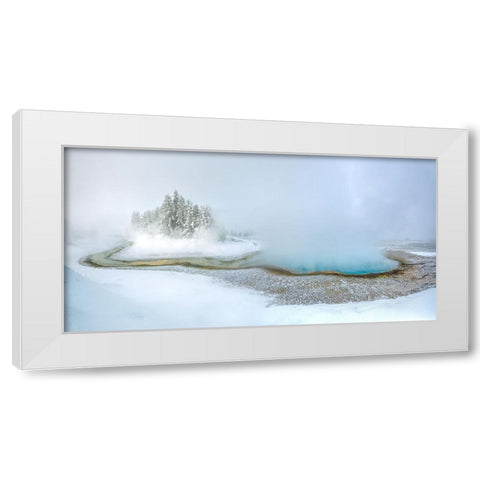 A Little Pearl Pond White Modern Wood Framed Art Print by Mao, Dianne