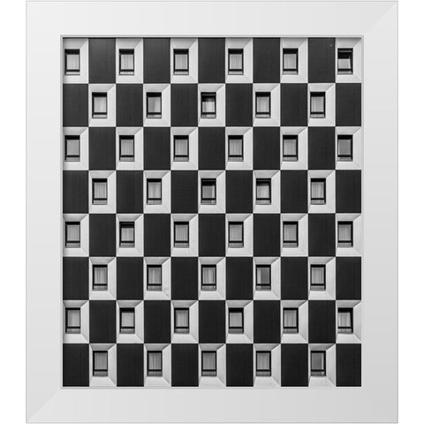 Windows-Vienna White Modern Wood Framed Art Print by Gumerov, Taymuraz