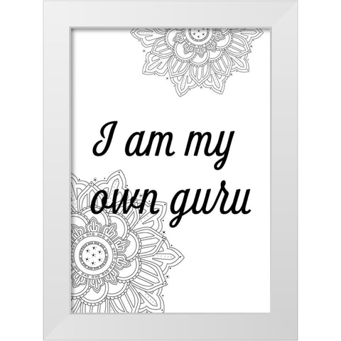 Guru White Modern Wood Framed Art Print by 1x Studio II